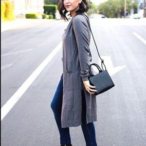 Lightweight Charcoal Duster Cardigan (SUPER SOFT)